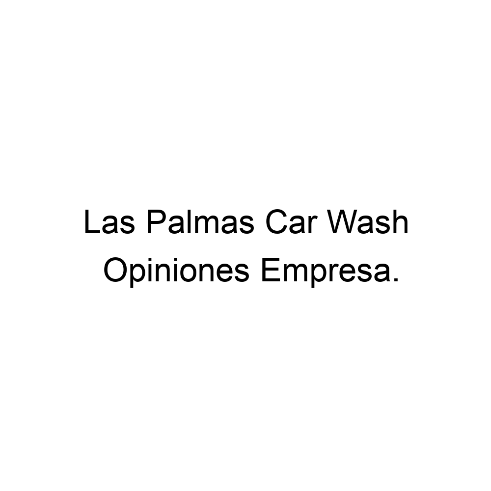 Opiniones Las Palmas Car Wash,